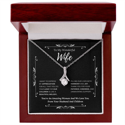 To My Amazing Wife From Husband and Children 2 - Alluring Beauty Necklace