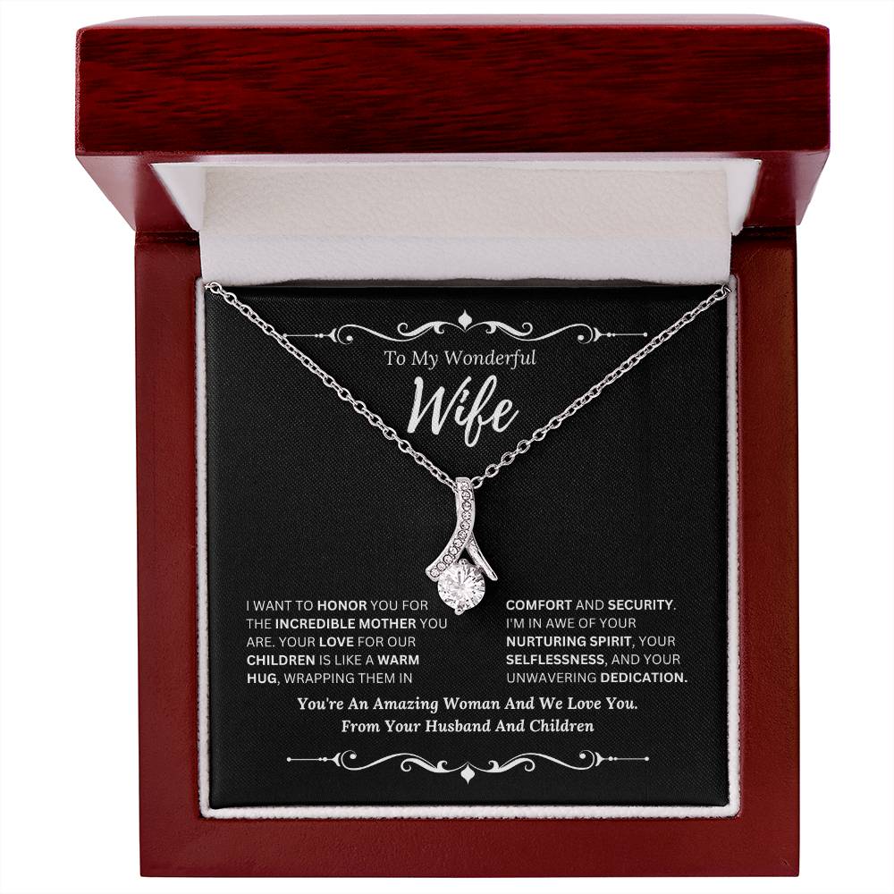 To My Amazing Wife From Husband and Children 4 - Alluring Beauty Necklace