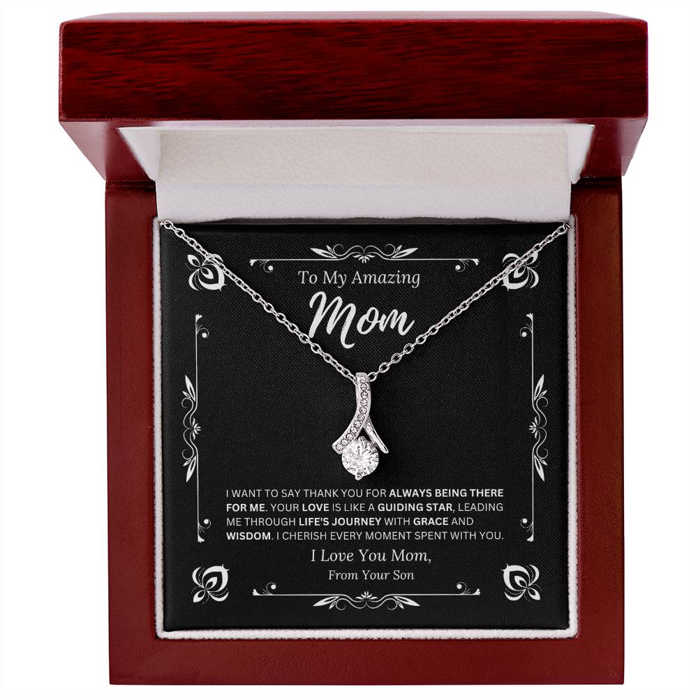 To My Amazing Mom From Son 1 - Alluring Beauty Necklace