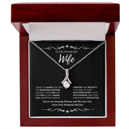 To My Amazing Wife From Husband and Son 4 - Alluring Beauty Necklace