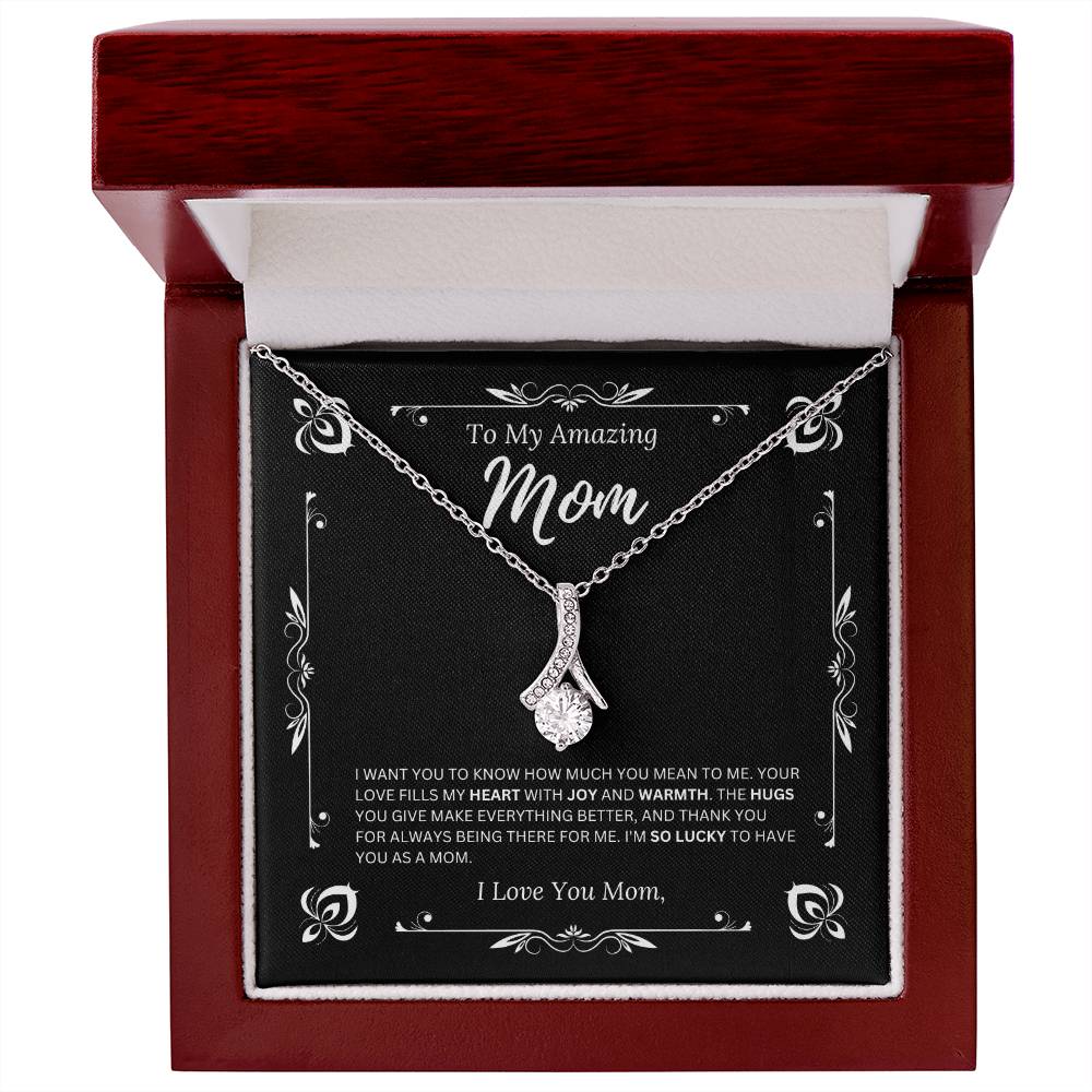 To My Amazing Mom - I Love Mom 3 - Alluring Beauty Necklace