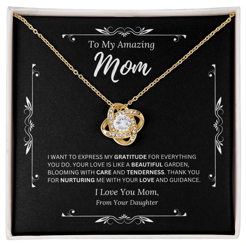 To My Amazing Mom From Daughter 3 - Love Knot Necklace