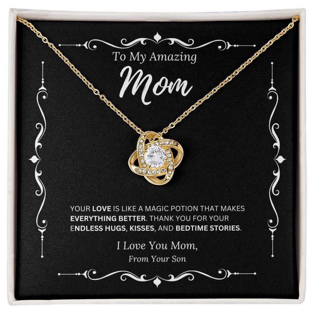To My Amazing Mom From Son 2 - Love Knot Necklace