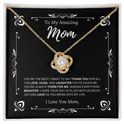 To My Amazing Mom I Love Mom 1 - Love Knot Necklace