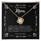 To My Amazing Mom I Love Mom 3 - Love Knot Necklace