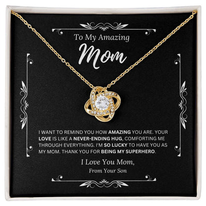 To My Amazing Mom From Son 3 - Love Knot Necklace