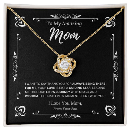 To My Amazing Mom From Son 1 - Love Knot Necklace