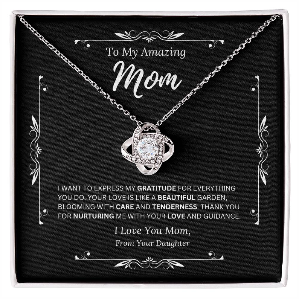 To My Amazing Mom From Daughter 3 - Love Knot Necklace