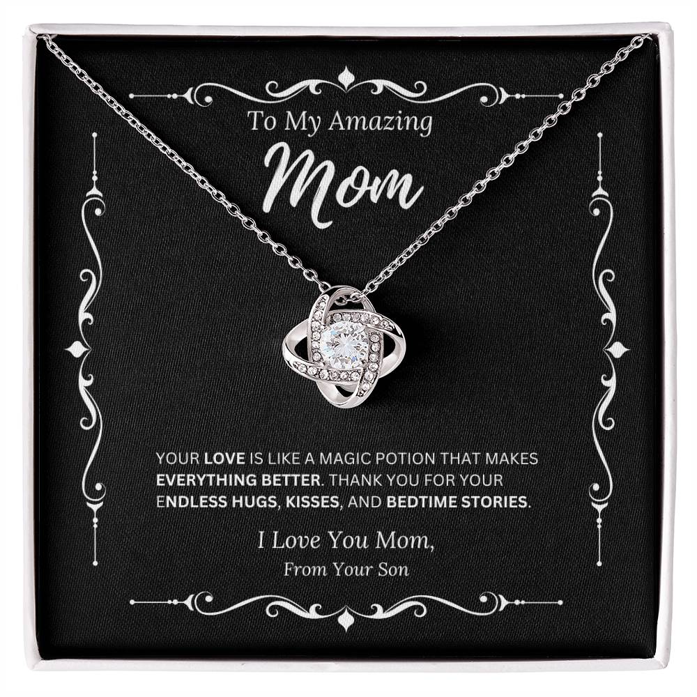 To My Amazing Mom From Son 2 - Love Knot Necklace