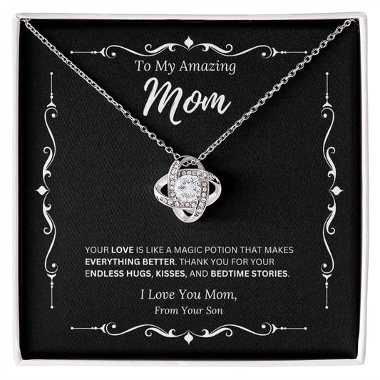 To My Amazing Mom From Son 2 - Love Knot Necklace