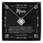 To My Amazing Mom I Love Mom 3 - Love Knot Necklace