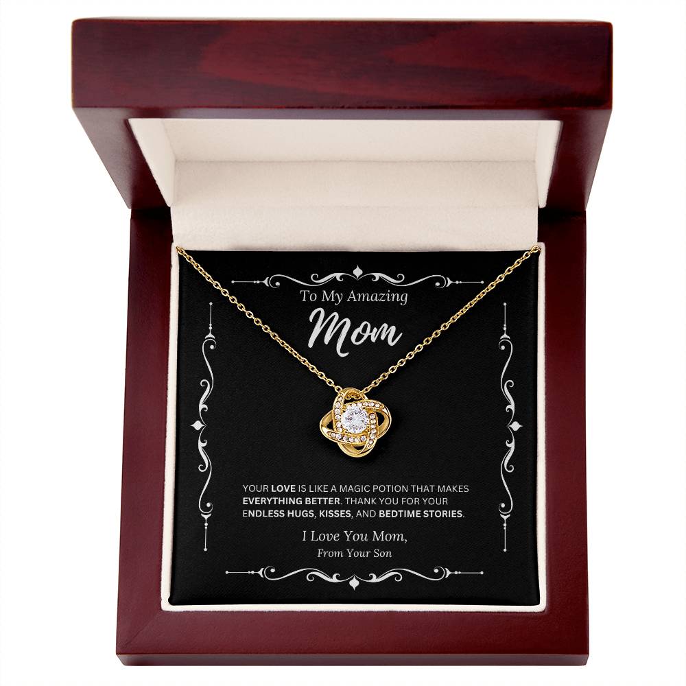 To My Amazing Mom From Son 2 - Love Knot Necklace