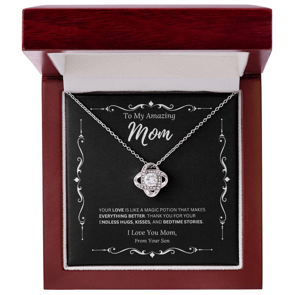 To My Amazing Mom From Son 2 - Love Knot Necklace