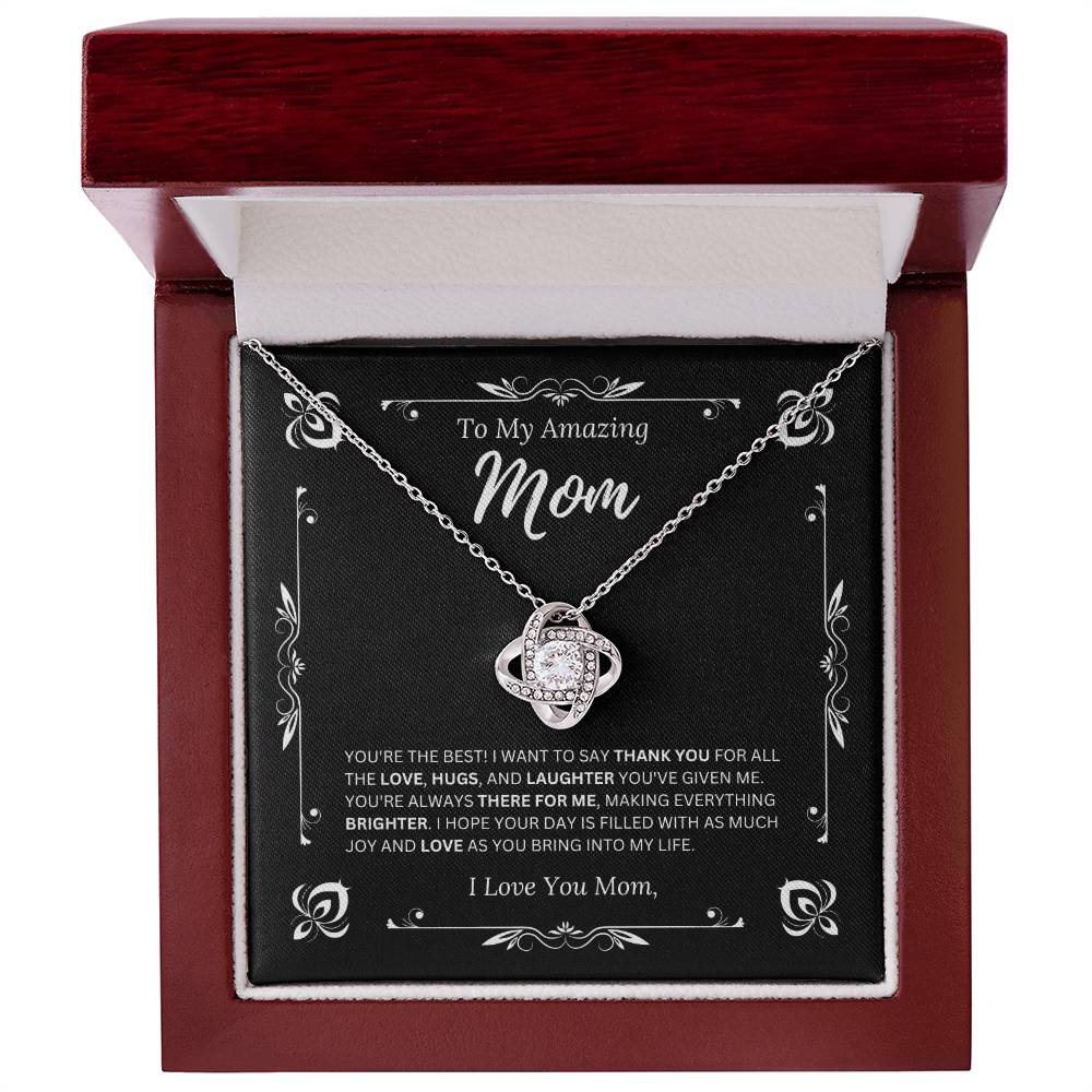 To My Amazing Mom I Love Mom 1 - Love Knot Necklace