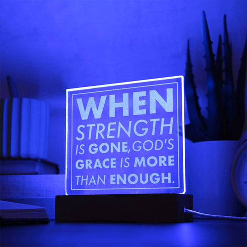 Abundant Grace-Engraved Acrylic Plaque