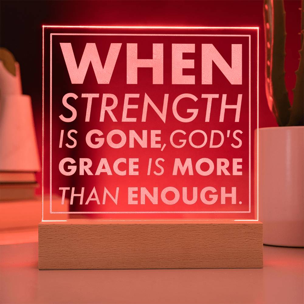 Abundant Grace-Engraved Acrylic Plaque