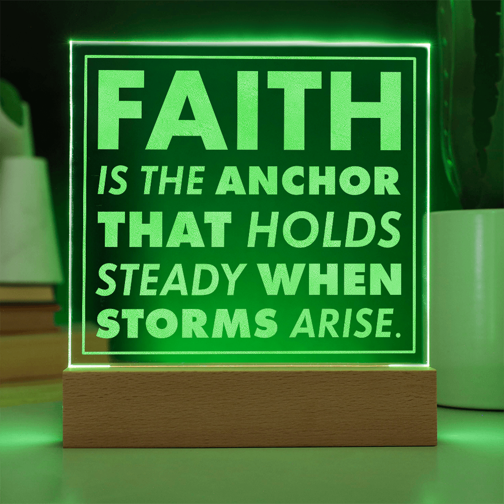Steadfast Anchor-Engraved Acrylic Plaque