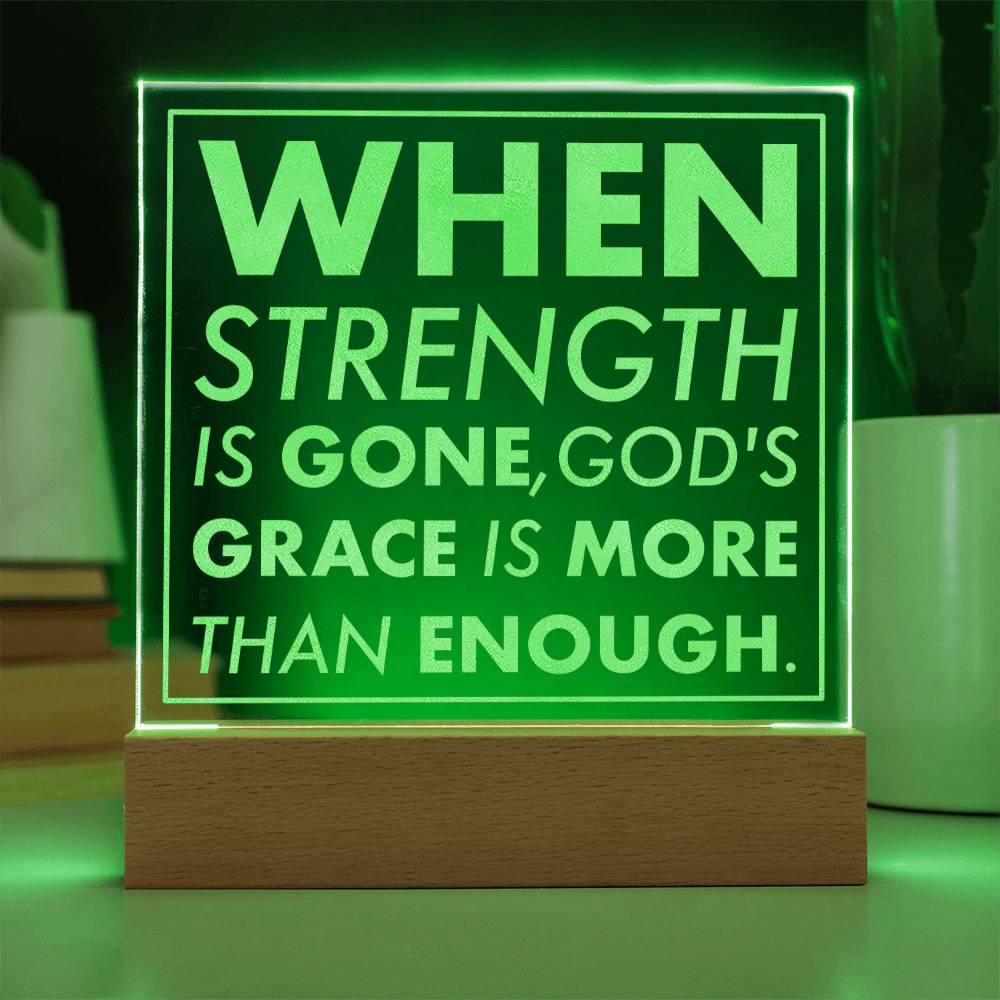 Abundant Grace-Engraved Acrylic Plaque