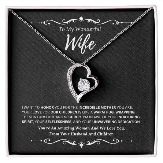 To My Amazing Wife From Husband and Children 4 - Forever Love Necklace