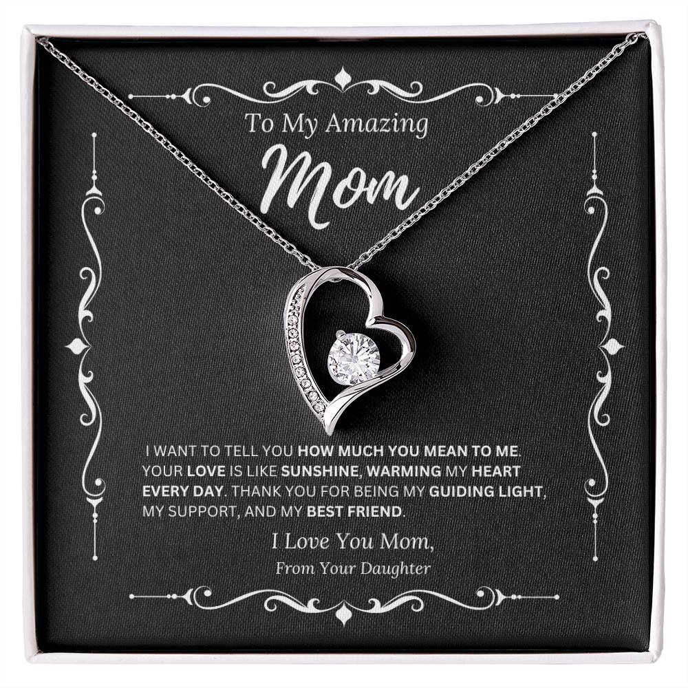 To My Amazing Mom From Daughter 2 - Forever Love Necklace