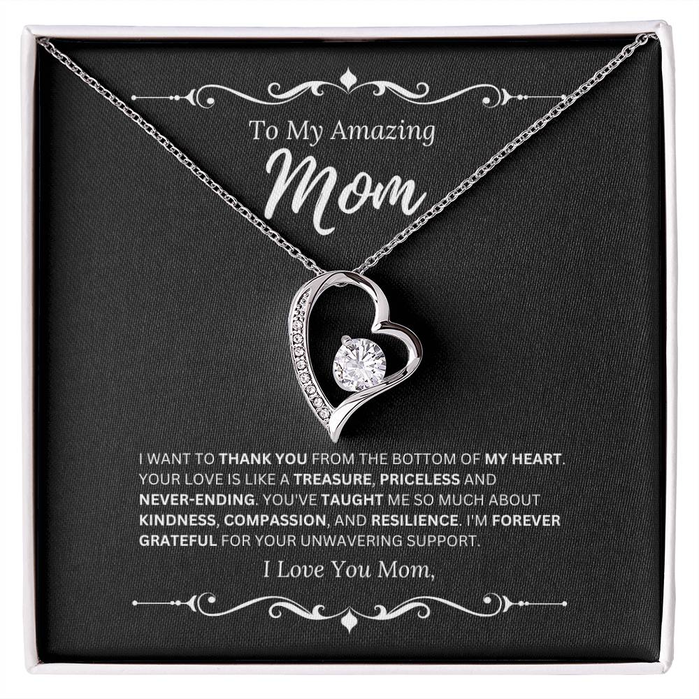 To My Amazing Mom - I Love Mom 2 - Forever Love Necklace