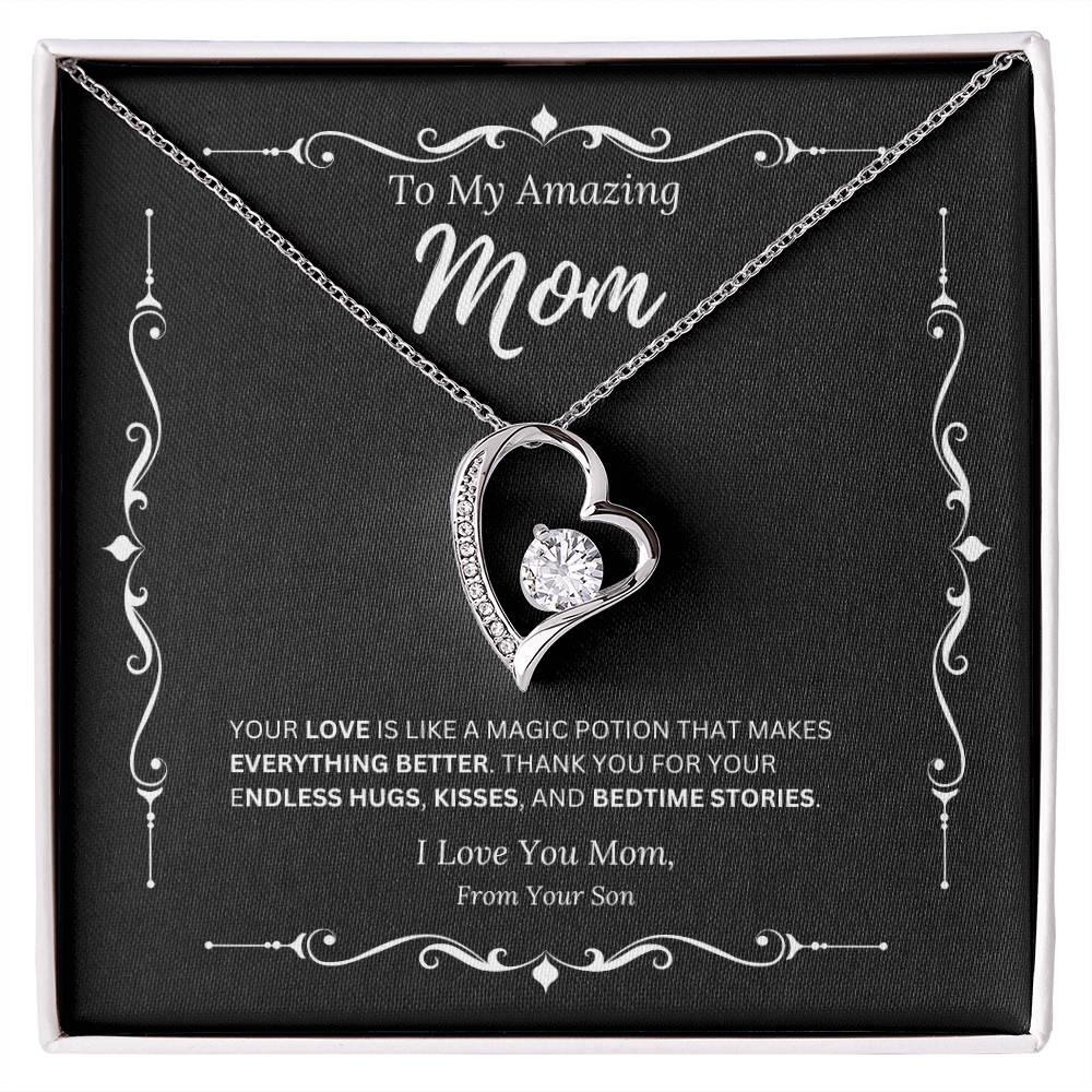 To My Amazing Mom From Son 2 - Forever Love Necklace