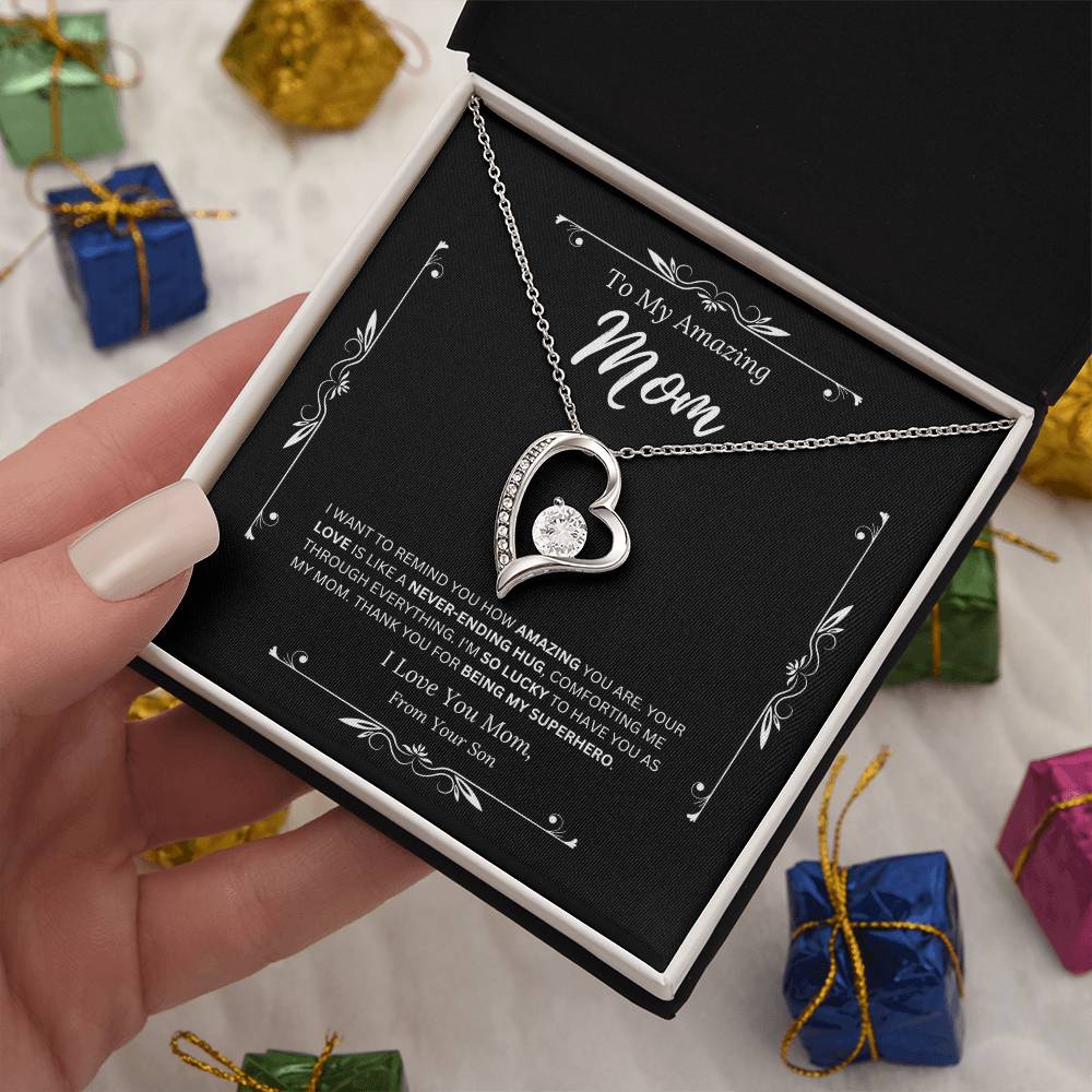 To My Amazing Mom From Son 3 - Forever Love Necklace