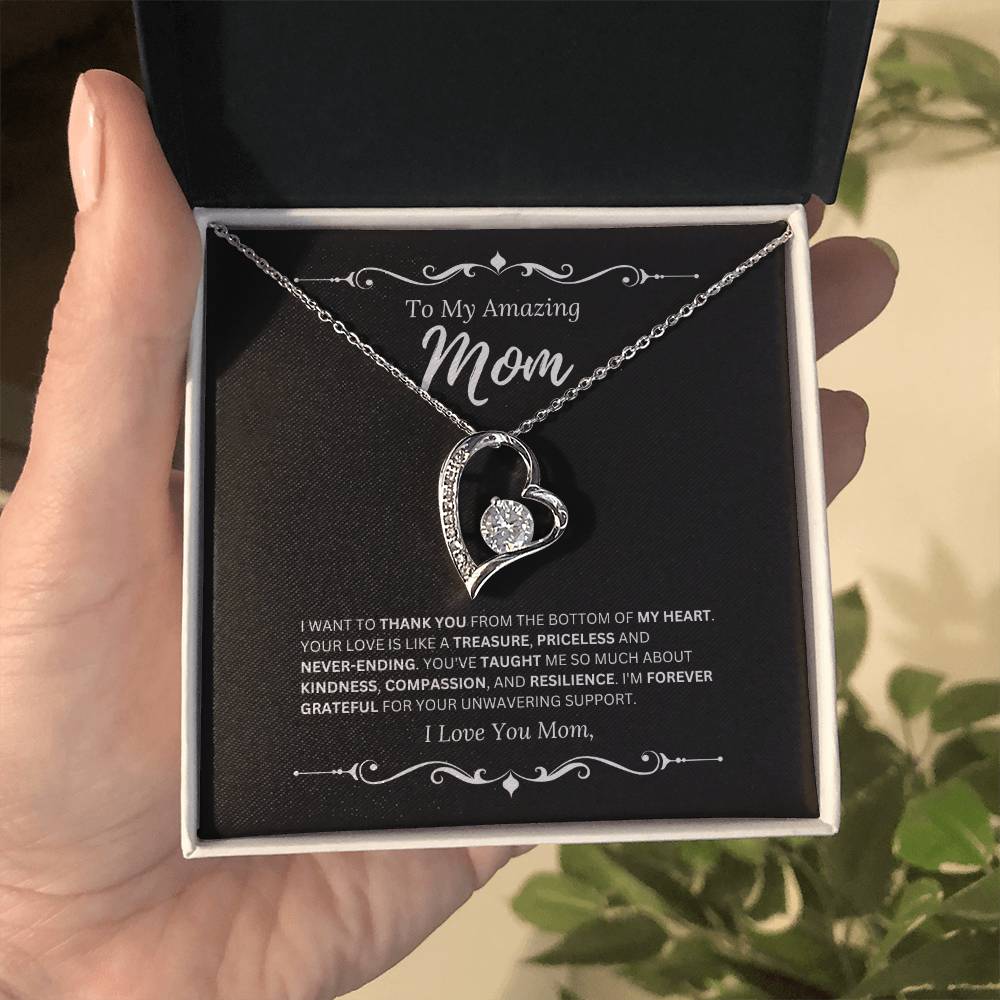 To My Amazing Mom - I Love Mom 2 - Forever Love Necklace