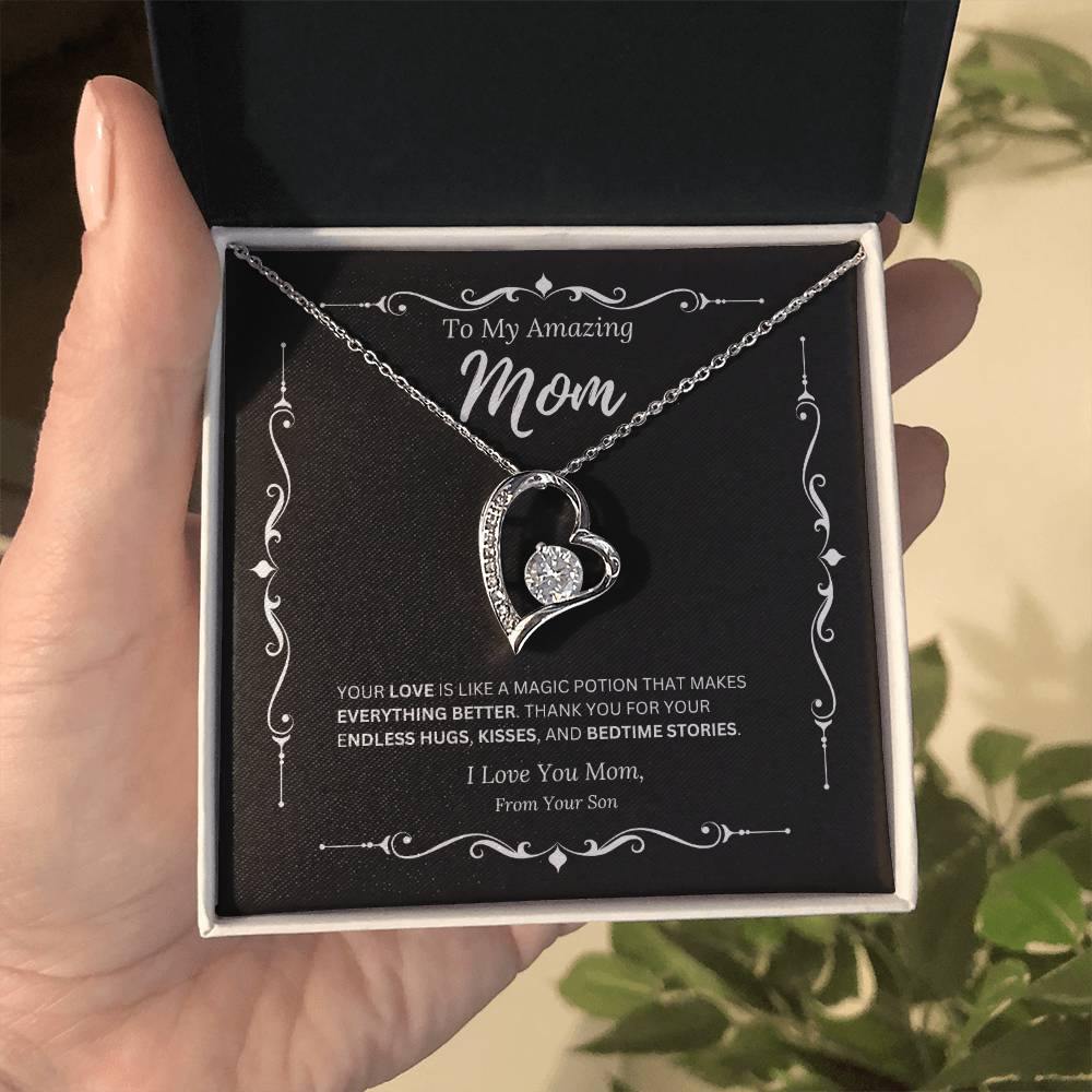 To My Amazing Mom From Son 2 - Forever Love Necklace