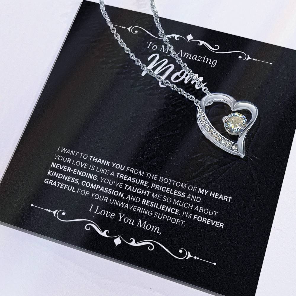 To My Amazing Mom - I Love Mom 2 - Forever Love Necklace