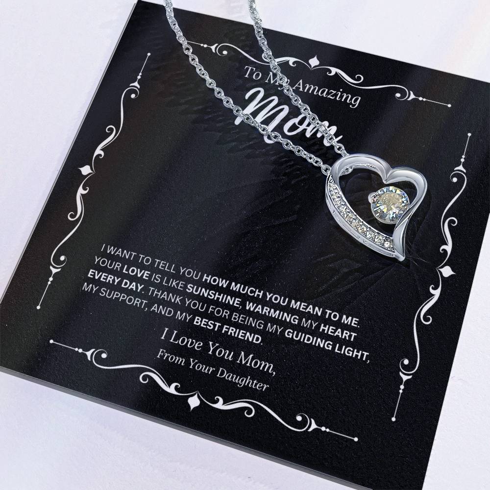 To My Amazing Mom From Daughter 2 - Forever Love Necklace