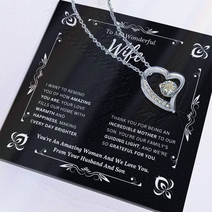 To My Amazing Wife From Husband and Son 1 - Forever Love Necklace