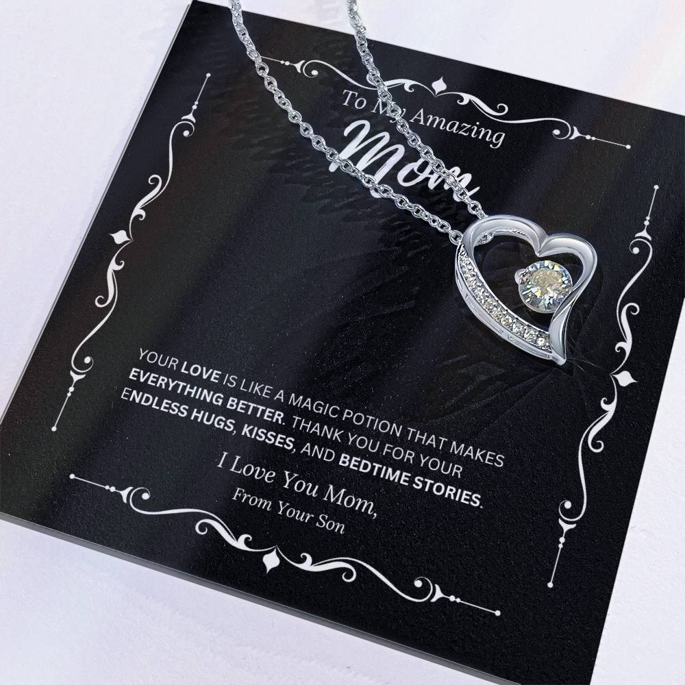 To My Amazing Mom From Son 2 - Forever Love Necklace