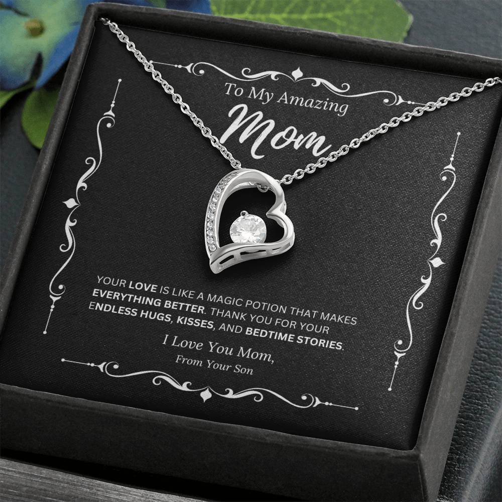 To My Amazing Mom From Son 2 - Forever Love Necklace