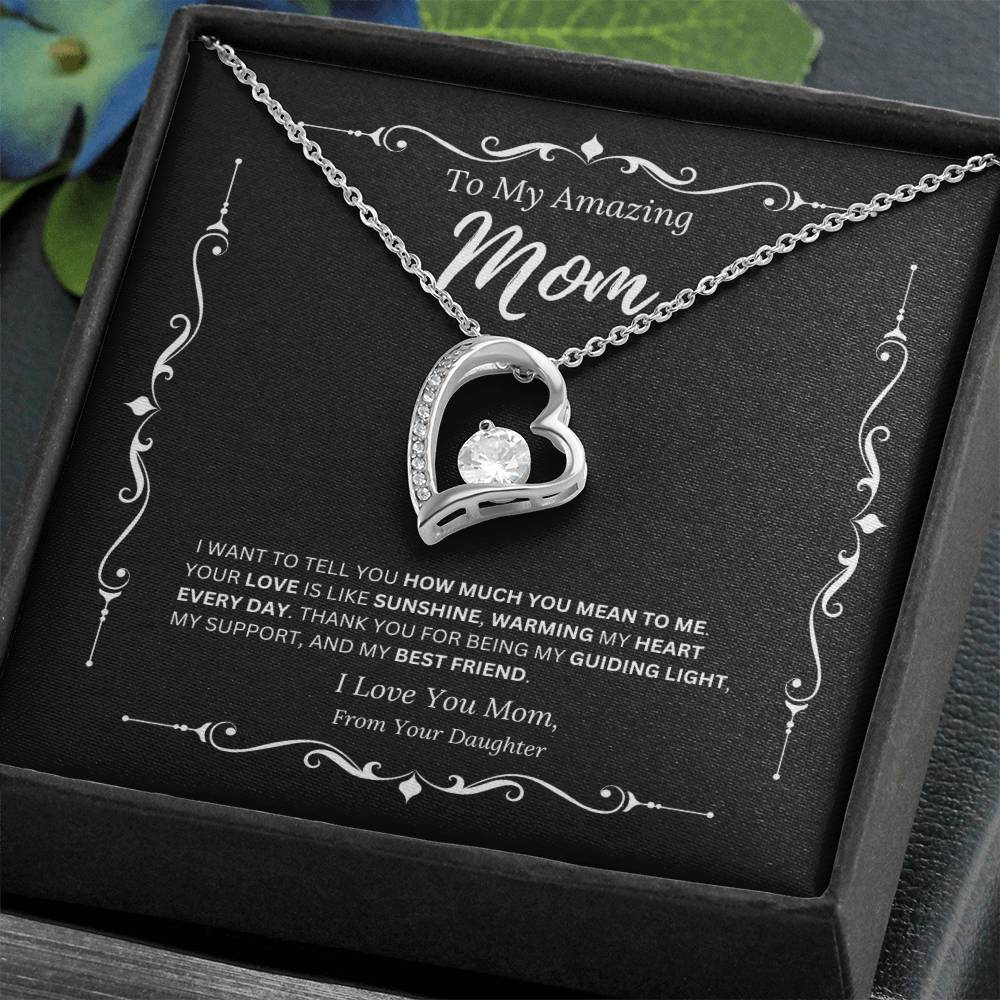 To My Amazing Mom From Daughter 2 - Forever Love Necklace