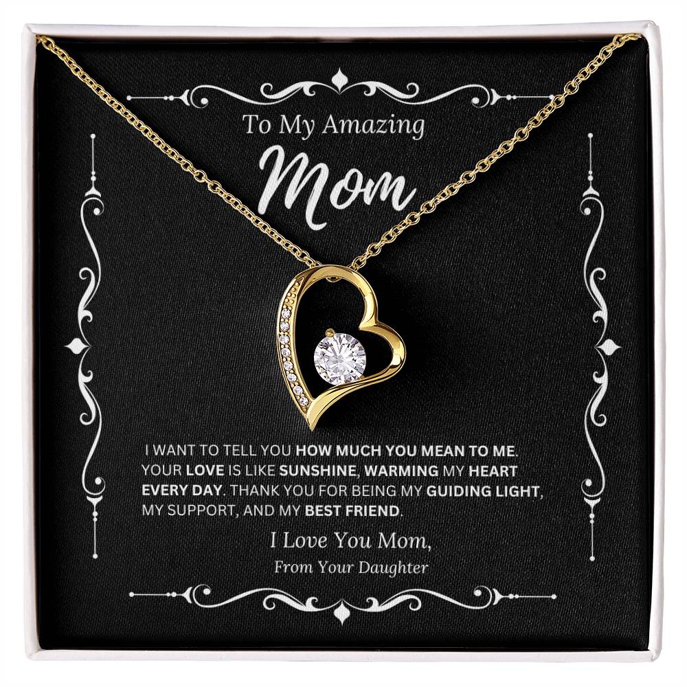To My Amazing Mom From Daughter 2 - Forever Love Necklace