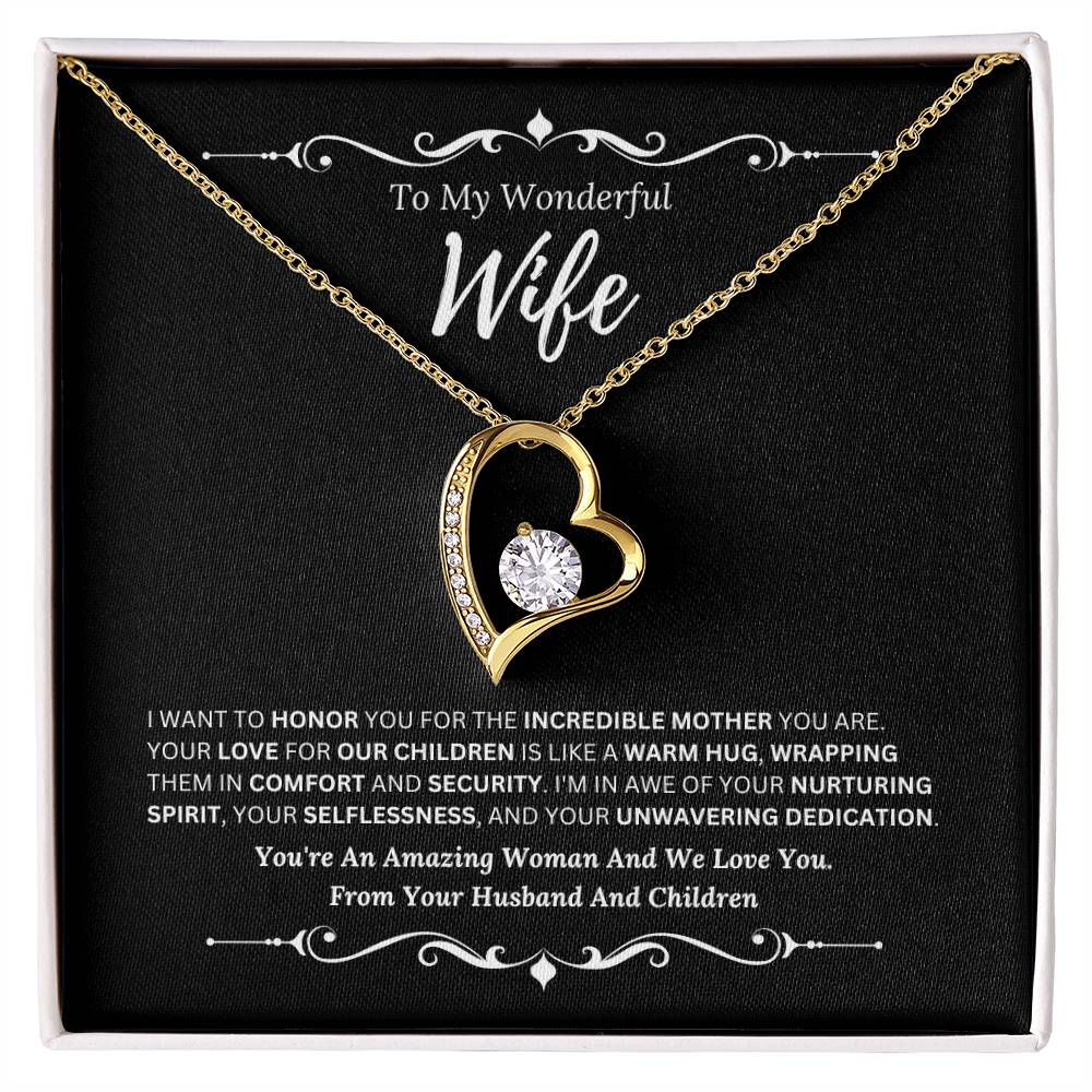 To My Amazing Wife From Husband and Children 4 - Forever Love Necklace
