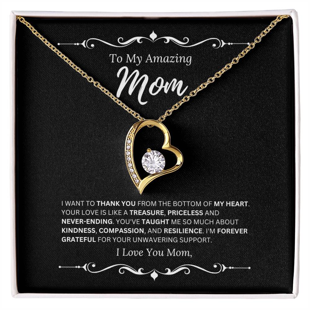 To My Amazing Mom - I Love Mom 2 - Forever Love Necklace