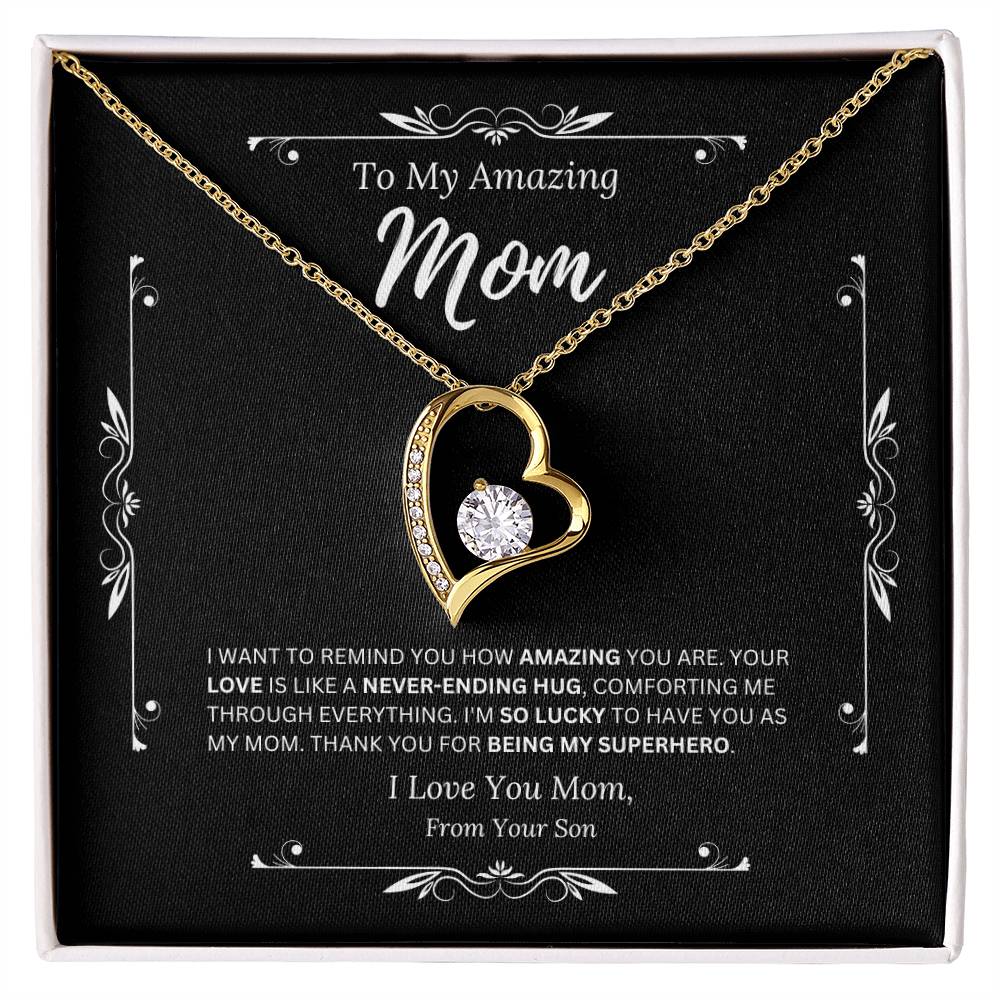 To My Amazing Mom From Son 3 - Forever Love Necklace
