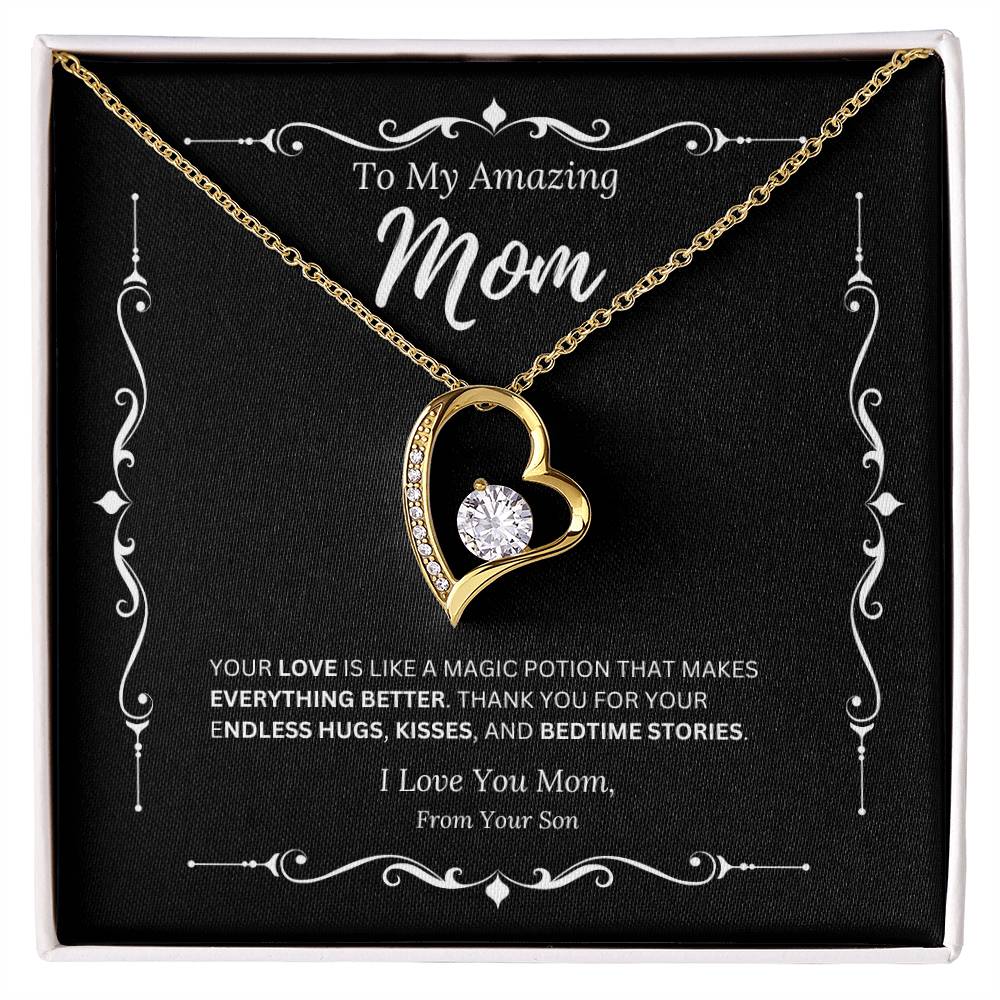 To My Amazing Mom From Son 2 - Forever Love Necklace