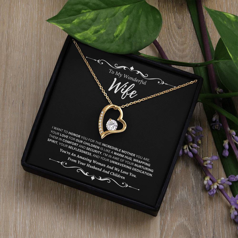 To My Amazing Wife From Husband and Children 4 - Forever Love Necklace