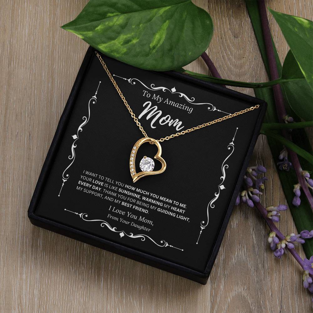 To My Amazing Mom From Daughter 2 - Forever Love Necklace
