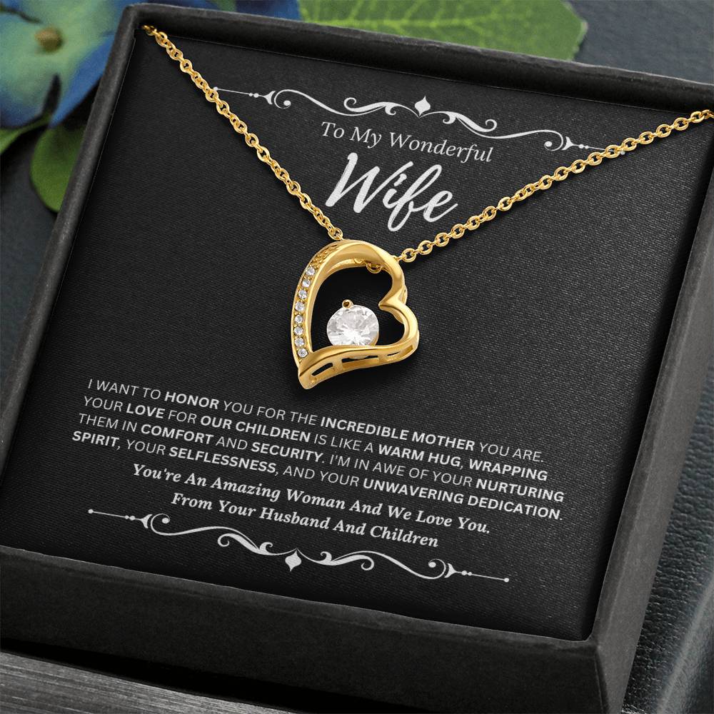 To My Amazing Wife From Husband and Children 4 - Forever Love Necklace
