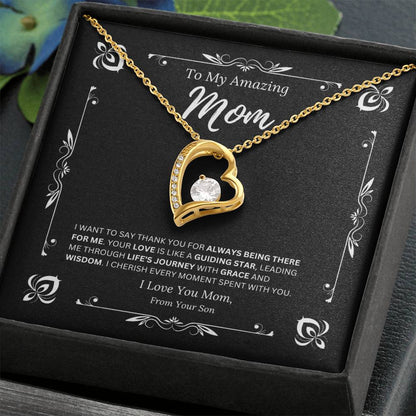 To My Amazing Mom From Son 1 - Forever Love Necklace