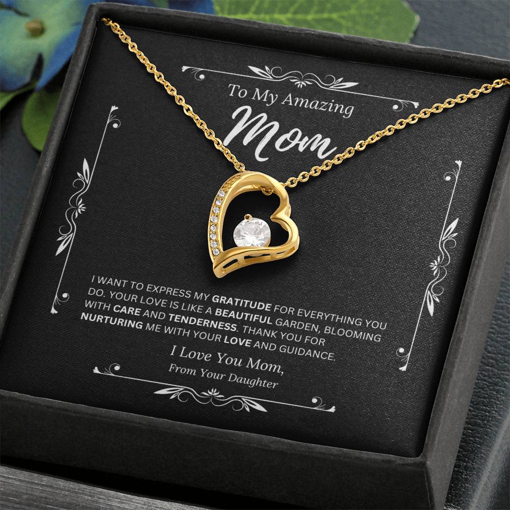 To My Amazing Mom From Daughter 3 - Forever Love Necklace