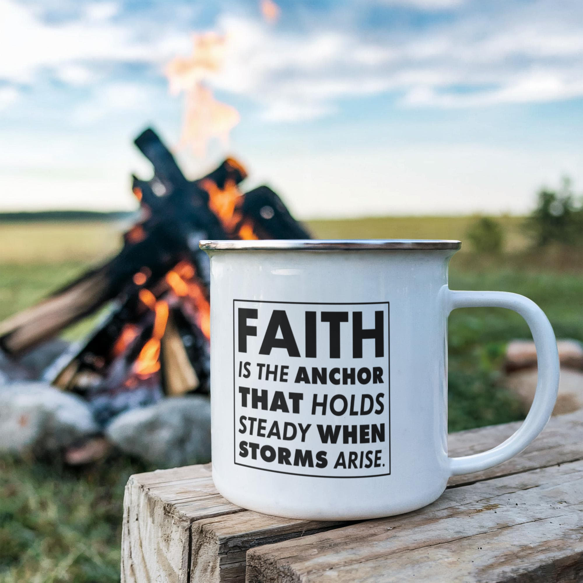 Steadfast Anchor-Stainless Steel Camping Mug