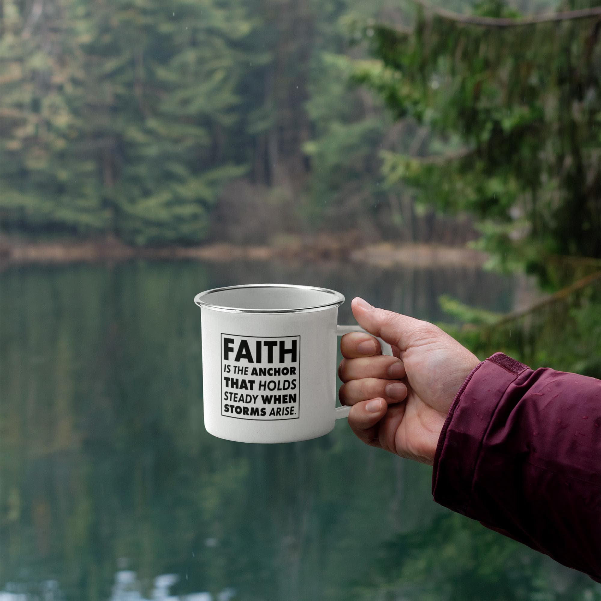 Steadfast Anchor-Stainless Steel Camping Mug