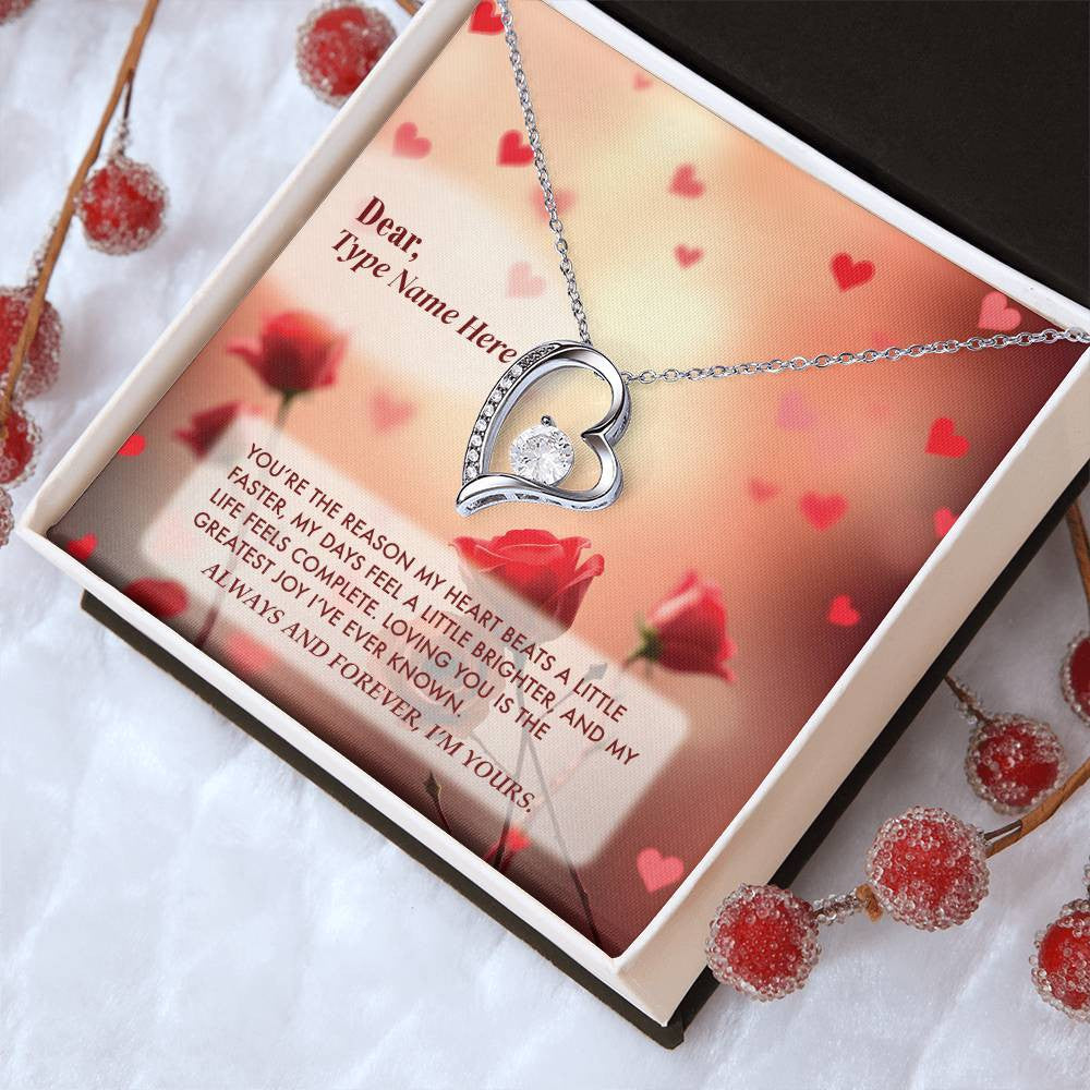 Always Yours - Forever Love Necklace Personalize Message Card