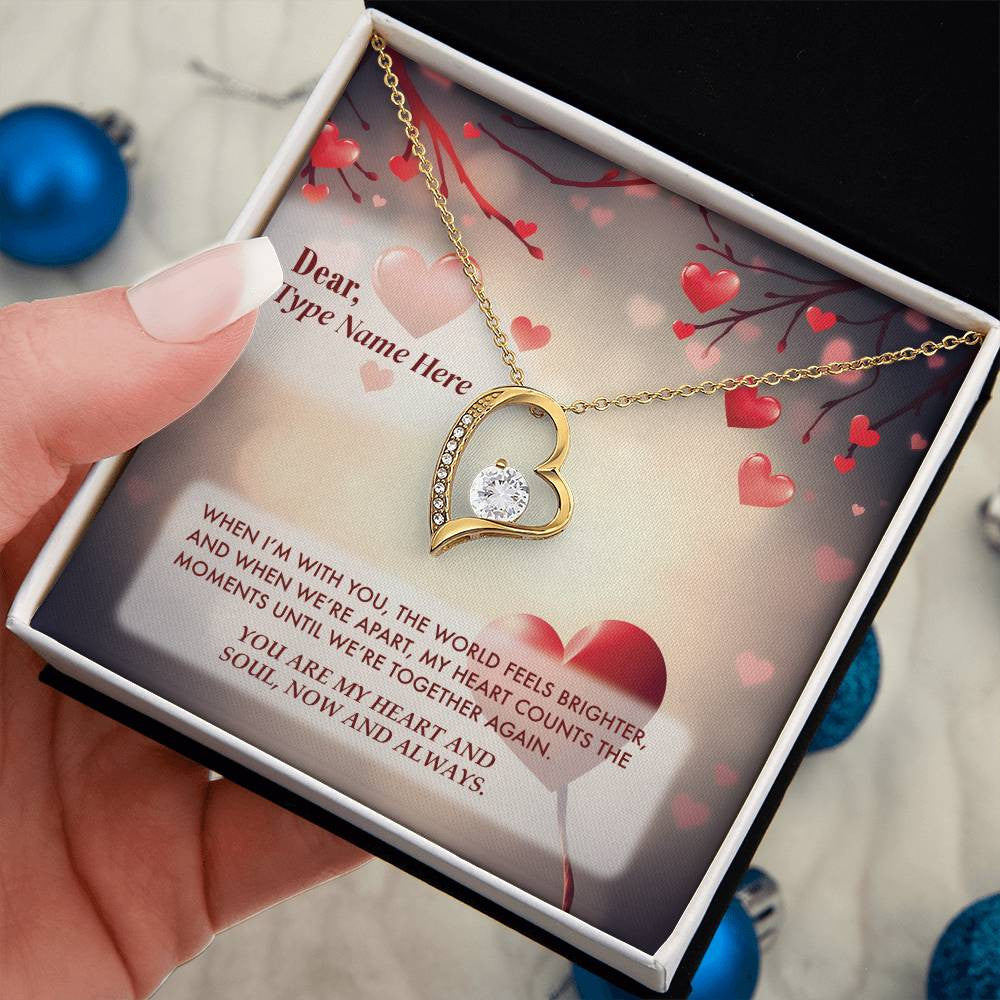 Together Always - Forever Love Necklace With Personalize Message Card