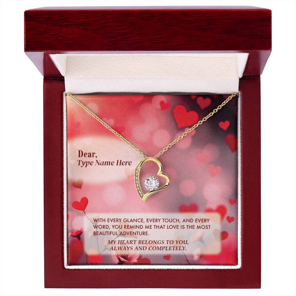 Beautiful Adventure - Forever Love Necklace With Personalize Message Card